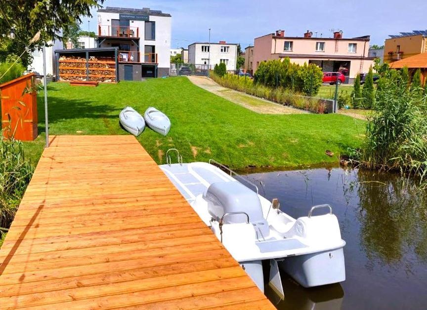 4Jeziora - Prywatny Dostep Do Rzeki, Pomost, Ogrodem, Wiata Grillowa, Rowerek Wodny, Kajaki I Sup W Cenie, Parking, Psiaki Dozwolone Iława Eksteriør billede